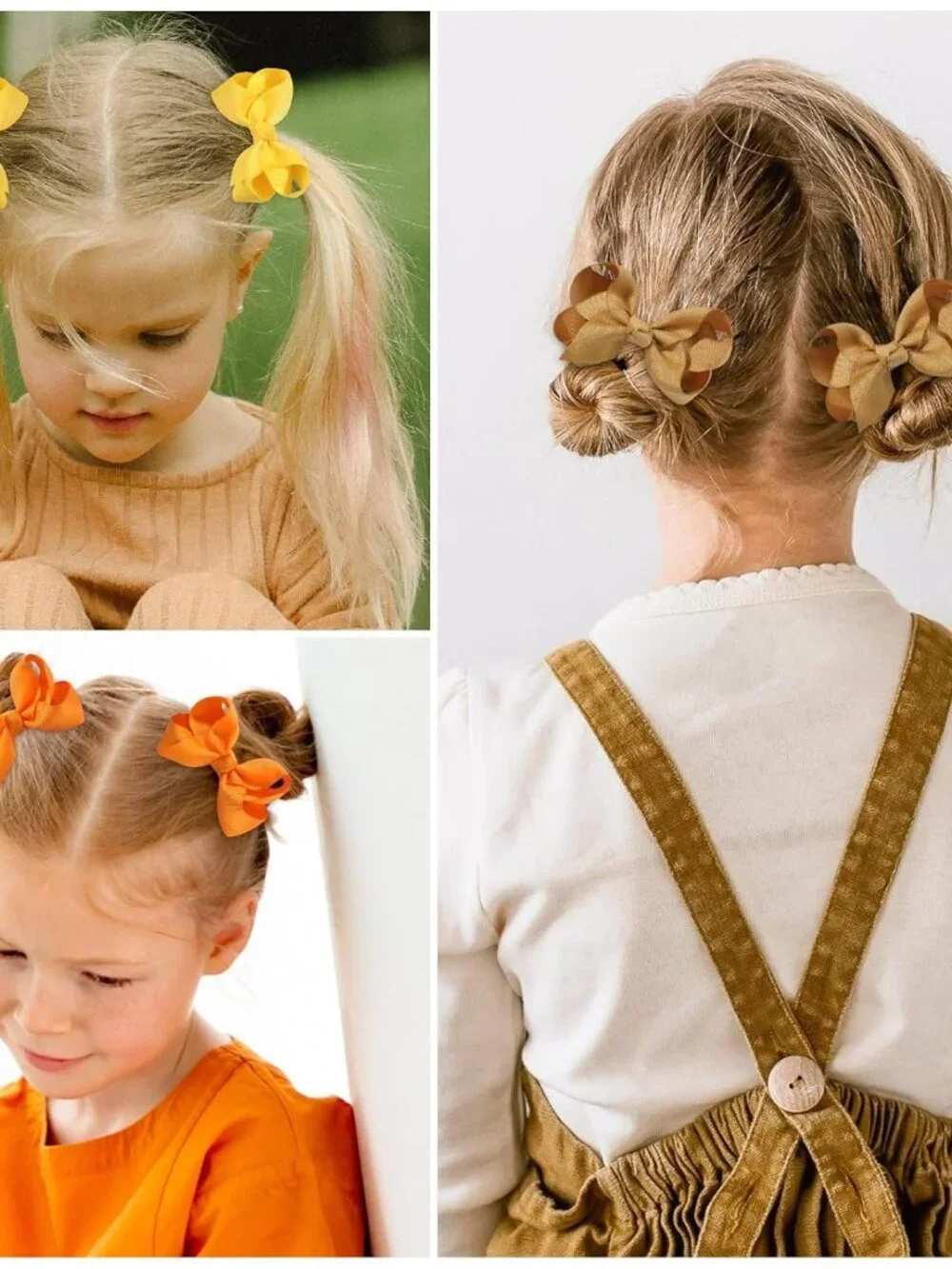 50PCS 3Inch Hair Bows for Girls Grosgrain Ribbon Toddler Hair Accessories with A